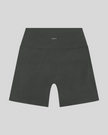 TrackLine Sprint Shorts in gray back view with high-rise waistband