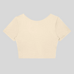 TrackLine Synergy Cropped Tee in Apricot, back view