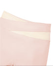Close-up of high-rise crossover waistband on TrackLine Synergy Leggings in Light Pink and Apricot