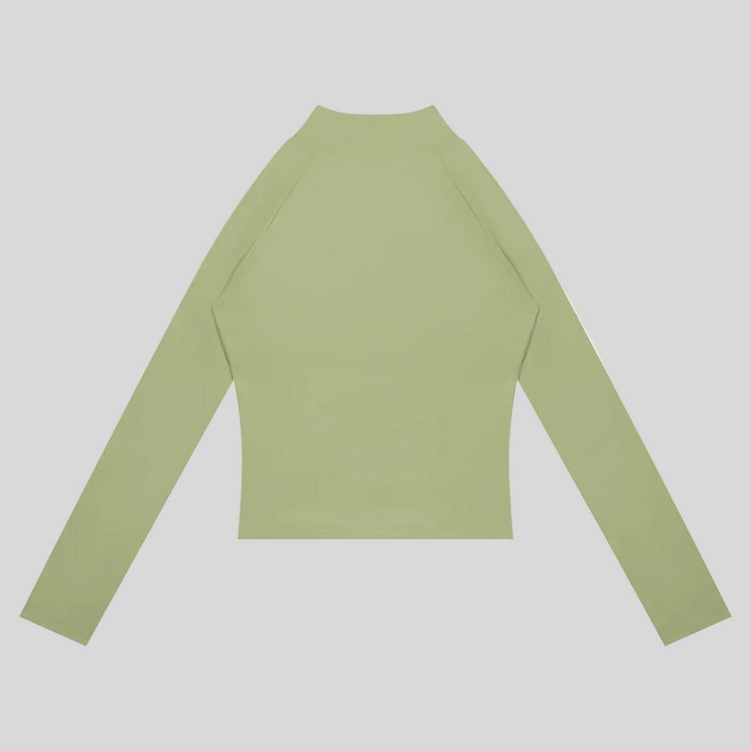 TrackLine Synergy Performance Jacket in Green Bean, back view