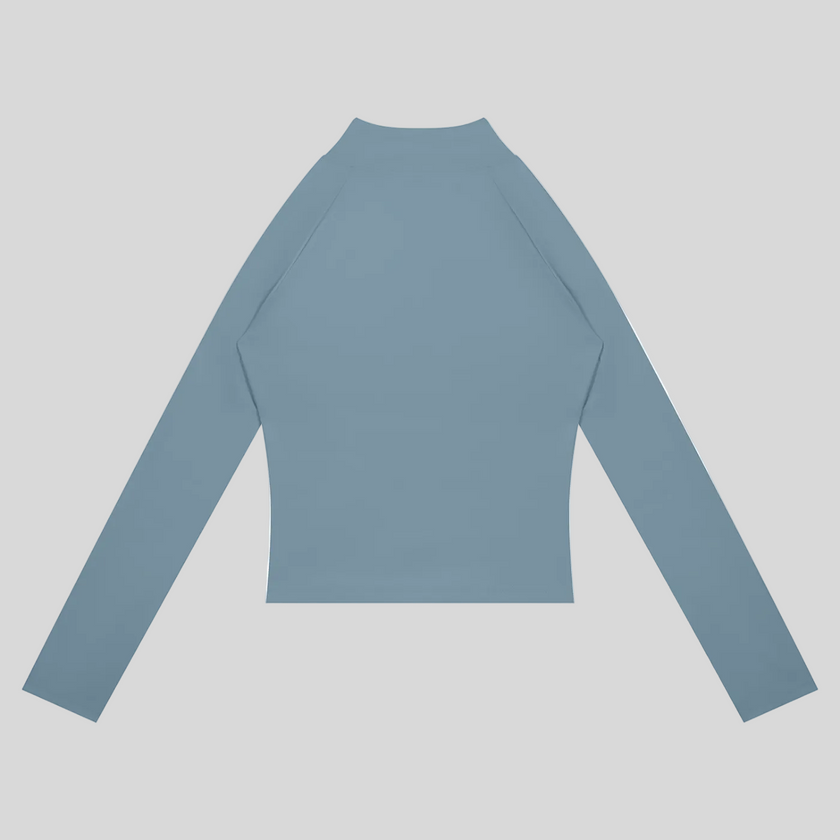 TrackLine Synergy Performance Jacket in Gray Blue, back view