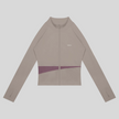 TrackLine Synergy Performance Jacket in Gray Purple with Misty Purple color-block panel, front view