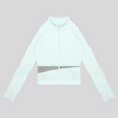 TrackLine Synergy Performance Jacket in Light Blue with Light Gray color-block panel, front view
