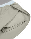 Close-up of built-in compression shorts beneath the TrackLine Synergy Performance Shorts outer layer