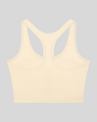 TrackLine Synergy Racerback Sports Bra in Apricot (Light Pink), racerback view