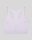 TrackLine Synergy Racerback Sports Bra in Light Purple, racerback view