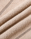 Closeup of soft fleece-lined interior fabric on Vintage Washed Edition Hoodie in Coffee