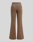 Back view of Vintage Washed Edition Pants in Coffee with flared legs and rear pocket details