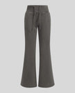 Vintage Washed Edition Pants in Dark Gray with flared legs and drawstring waist, front view