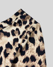 One-shoulder neckline detail on Athlesi leopard set