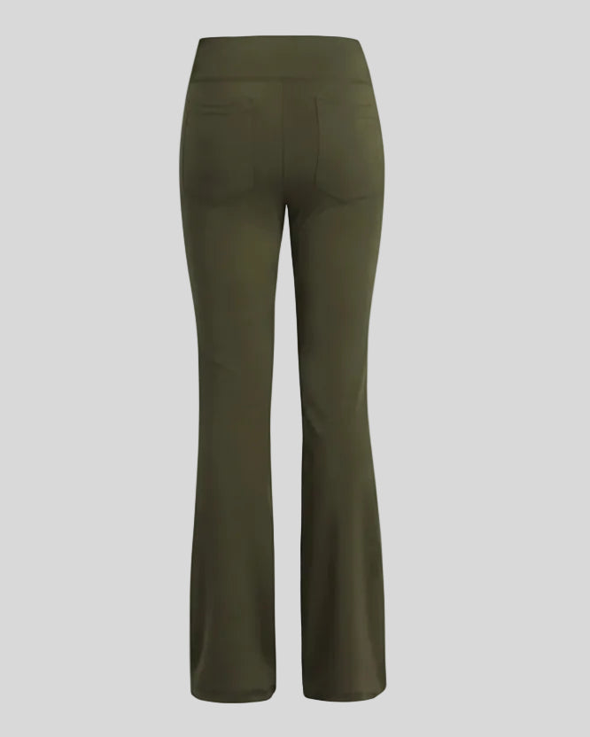 Back 3D view of Athlesi FlexEase Pocket Active Pant in army green