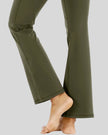 Close-up of leg fit and drape on Athlesi FlexEase Pocket Active Pant in army green
