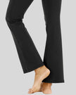 Close-up of leg fit and drape on Athlesi FlexEase Pocket Active Pant in black