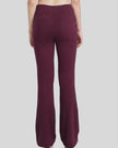 Back view of Athlesi FlexEase Pocket Active Pant in burgundy, showing waistband and fit