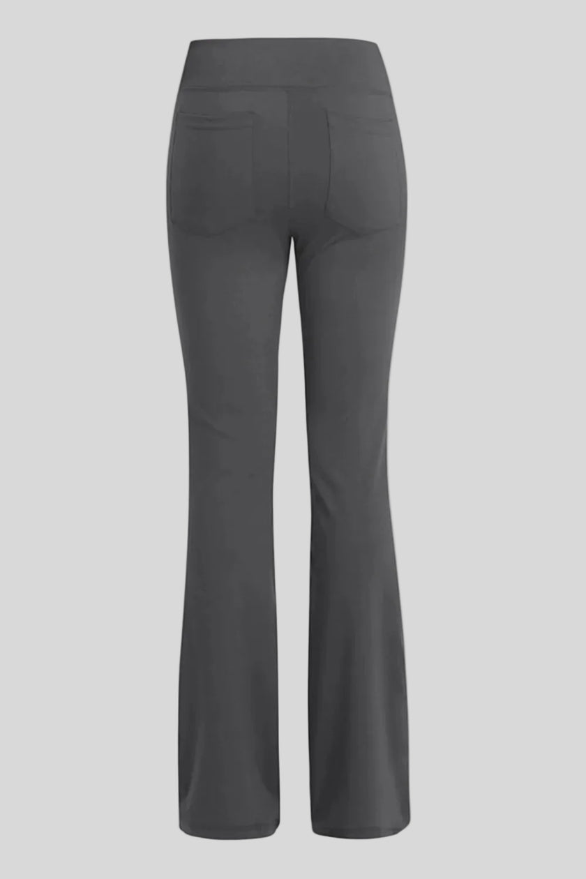 Back 3D view of Athlesi FlexEase Pocket Active Pant in dark gray