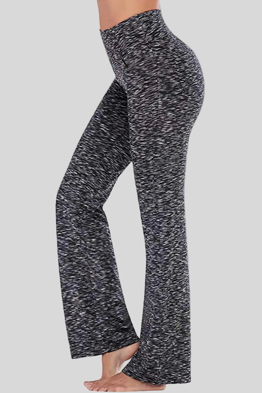 Side view of Athlesi FlexEase Pocket Active Pant in gray, showing straight-leg fit