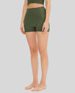 Matcha green ribbed active short with wide waistband and sculpting fit