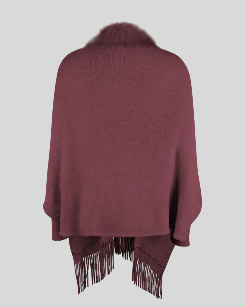 3D product back view of the SoftMotion Layer in wine, highlighting the relaxed and flowy design