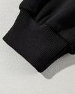 Sleeve close-up highlighting sleeve cuff of UrbanFlow jacket in black